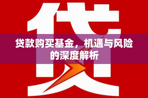 口湖贷款购买基金，机遇与风险的深度解析