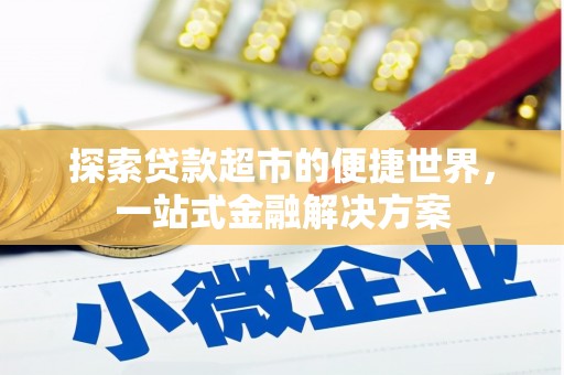 口湖探索贷款超市的便捷世界，一站式金融解决方案