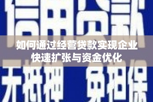 口湖如何通过经营贷款实现企业快速扩张与资金优化