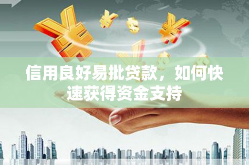 口湖信用良好易批贷款，如何快速获得资金支持