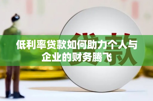 口湖低利率贷款如何助力个人与企业的财务腾飞